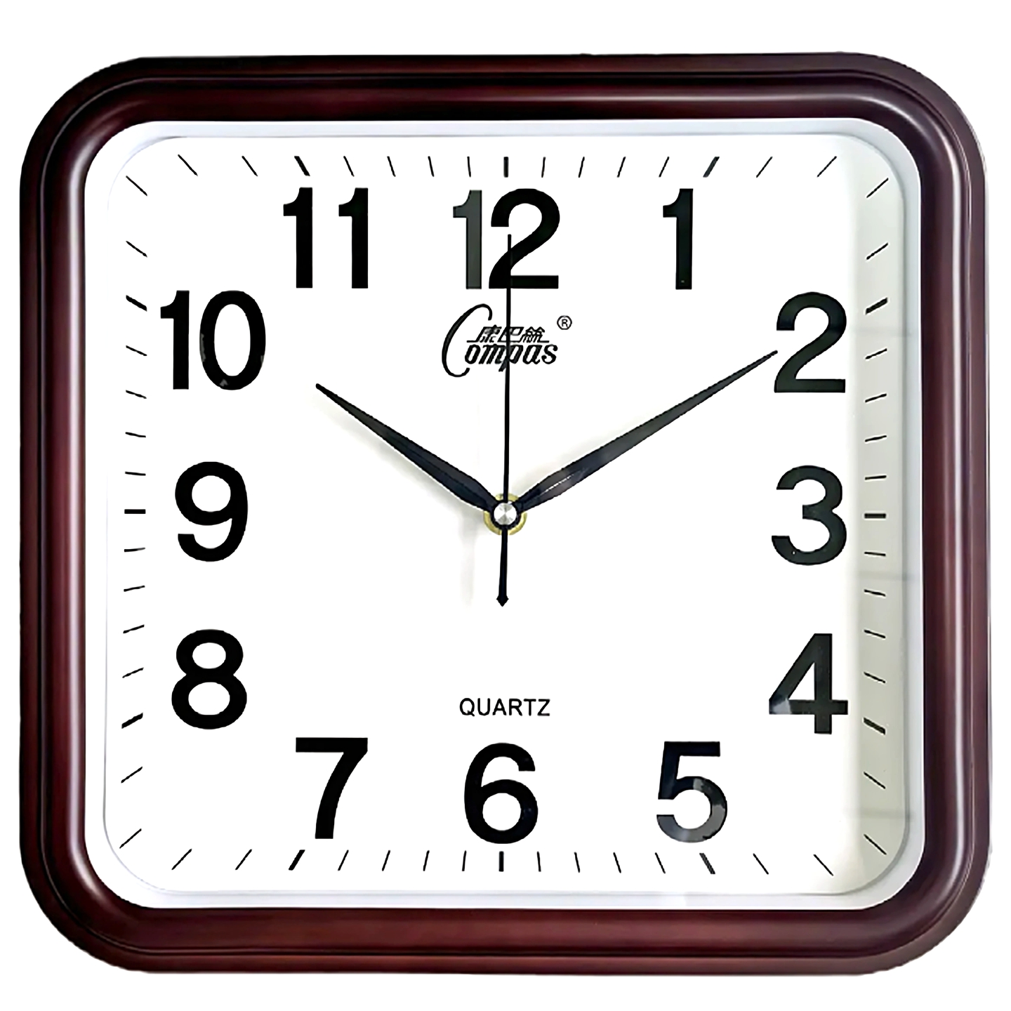 康巴丝12英寸石英钟静音挂钟简约现代大字体客厅卧室书房教室商铺
