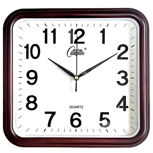 康巴丝12英寸石英钟静音挂钟简约现代大字体客厅卧室书房教室商铺