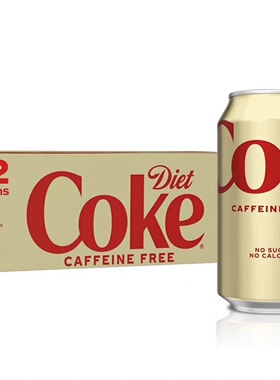 北美可口可乐Coke-Cola Diet/零糖/无咖啡因健怡饮料 355mL/12罐