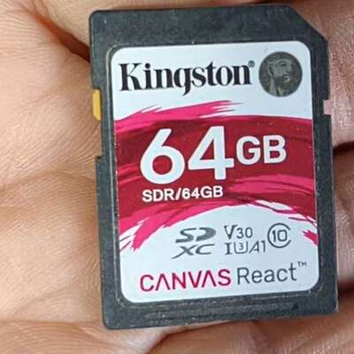 议价金士顿Canvas React 64GB SD卡，型号SDR