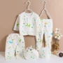 Bộ đồ lót cho bé bằng vải cotton 0-3 tháng 1 Bộ quần áo mùa xuân và mùa thu cho bé sơ sinh để giữ ấm cho quần áo sơ sinh và quần áo nhà sư - Quần áo lót đồ ngủ trẻ em