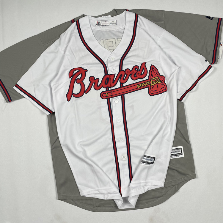 미국 자수 디지털 야구 유니폼 반팔 카디건 힙합 힙합 저지 재킷 대형 루즈 커플 셔츠