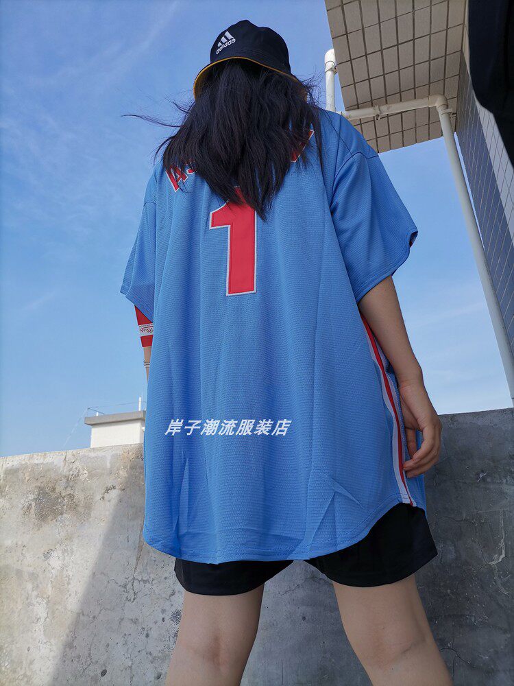 유럽 ??및 미국 야구 유니폼 반팔 가디건 힙합 힙합 재킷 문자 남녀 유니폼 디지털 야구 및 소프트볼 팀 유니폼