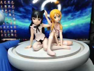 高坂桐乃与黑猫我的妹妹哪有这么可爱GK白模成品上色手办模型