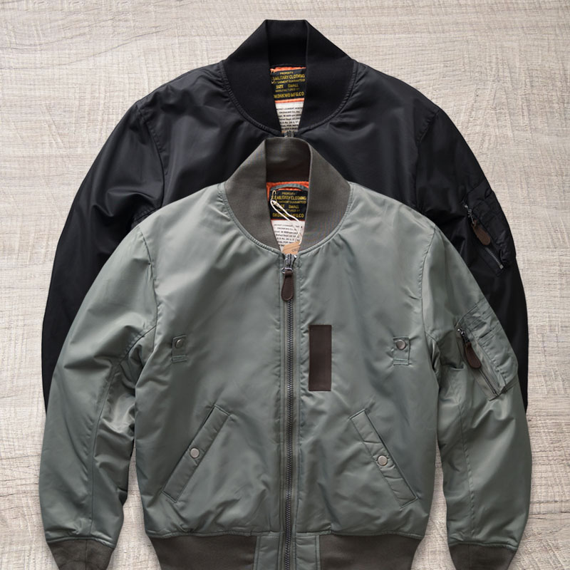 美式加厚飞行员夹克棒球服外套