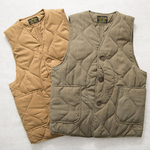 阿美咔叽复古弯刀内胆多袋棉背心