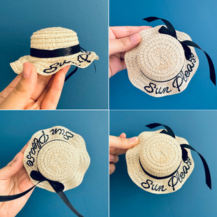 极氪007GT/001/7X中置音响帽子草帽公主风装饰品喇叭女神夏天遮阳