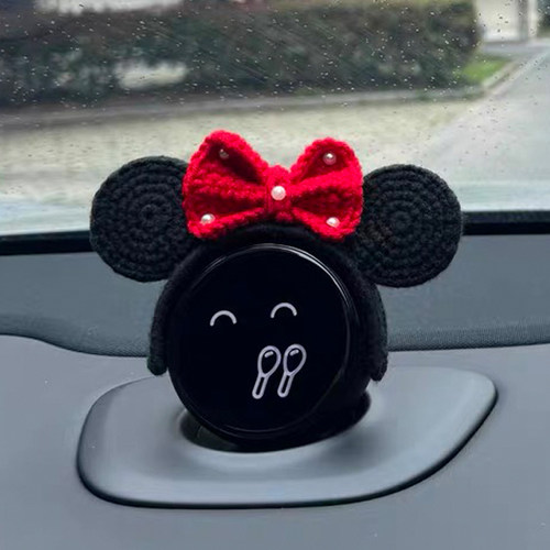 蔚来汽车nomi帽子毛线帽头饰装饰内饰配饰米妮蝴蝶结搞怪可爱