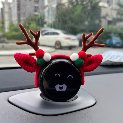 蔚来汽车nomi帽子一鹿平安红色毛线帽头饰装饰内饰配饰搞怪可爱