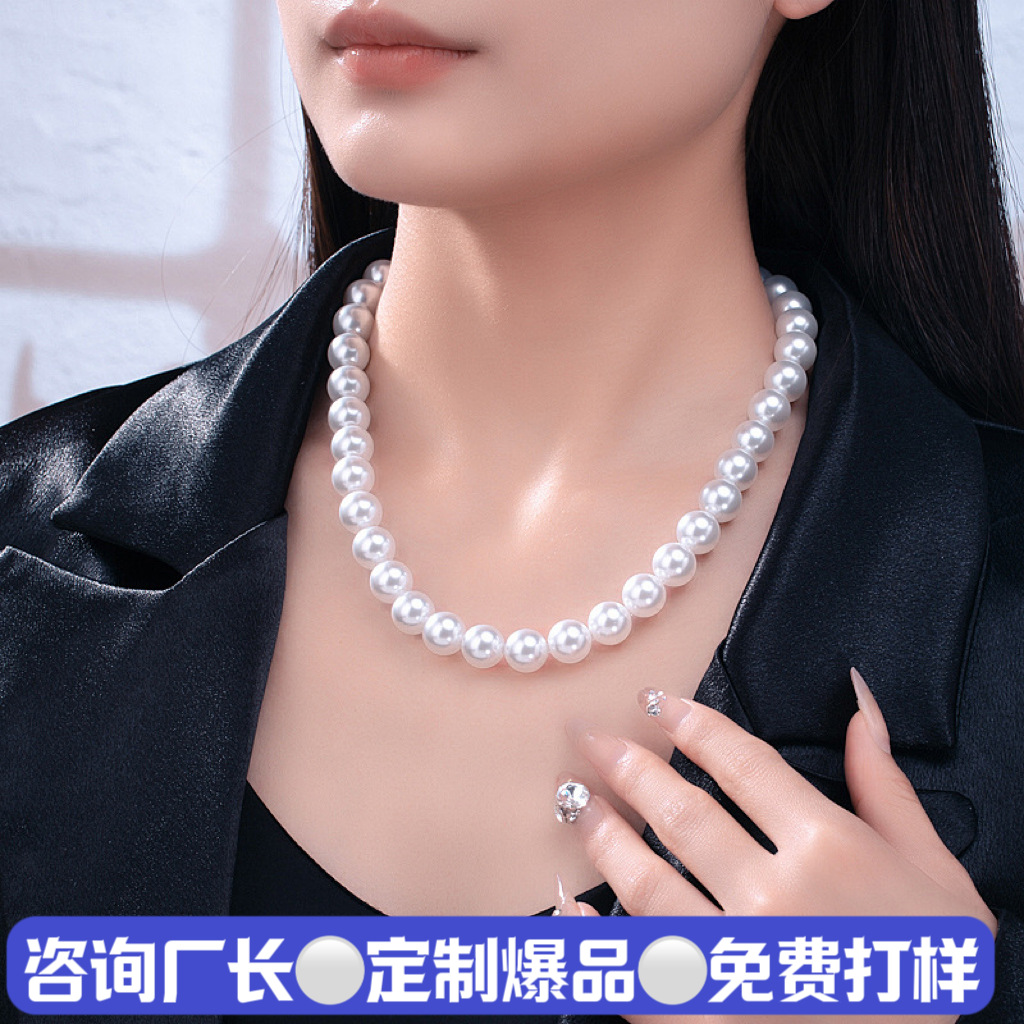 项链施家珍珠高亮正圆小高货气质经典收藏款颗颗精选优质隔片