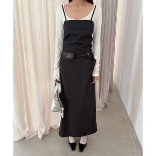 WAITMORE 2026春季高级感时髦吊带西装裙小众洋气连衣裙长裙5062