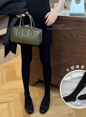 秋冬新款保暖黑色连裤袜女光腿神器灰色打底裤袜裸感棉袜子7873
