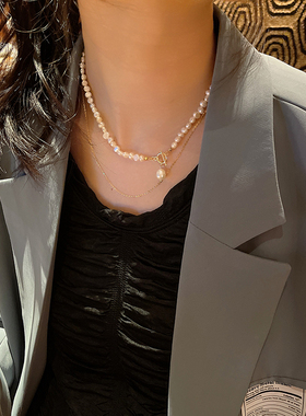 2022春季小众珍珠锁骨项链