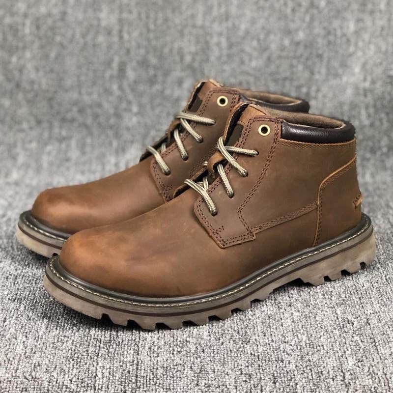 日本购卡特新款复古牛皮系带工装靴短靴马丁靴子男鞋潮裸靴|ruв категории Мужская обувь, сапоги - от Buy2taobao.com для оказания профессиональной услуги покупки агента Taobao