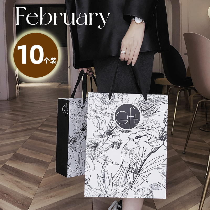 精彩包装白卡袋国潮时尚工厂直销