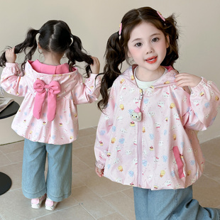 女童春装外套2026春季新款儿童巨好看满印卡通上衣女宝宝春秋衣服