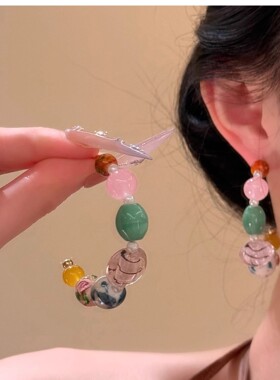 【7柒SEVEN】彩虹假日~ 韩系甜美多巴胺糖果色耳钉女耳环琉璃串珠