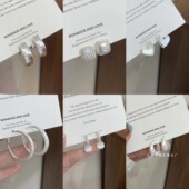 百搭耳圈耳环日韩感 银色不规则耳扣小众时尚 7柒seven 秋冬新款