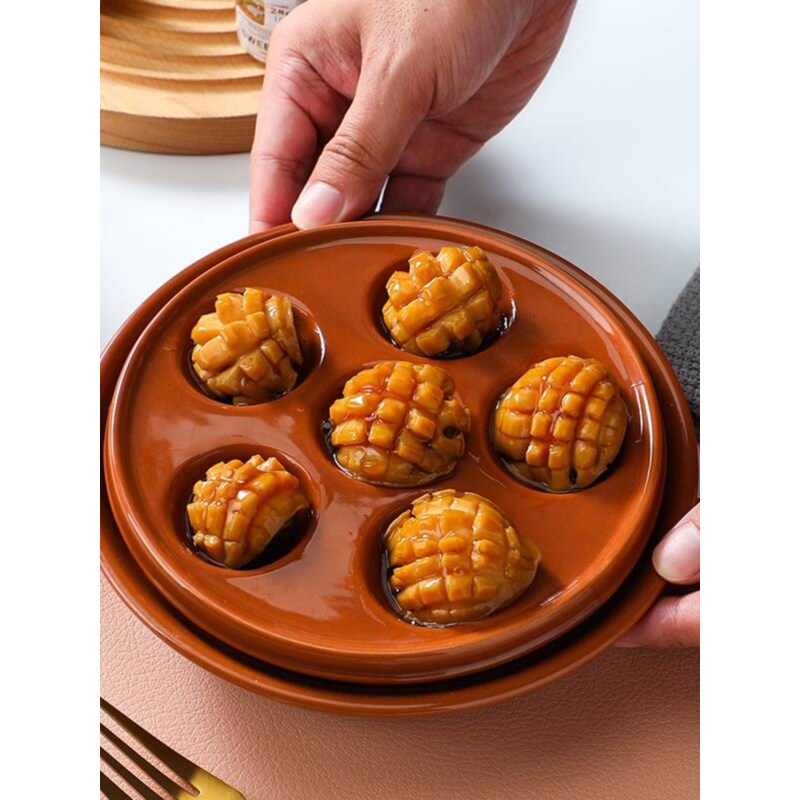 法式焗蜗牛盘子陶瓷蜗牛烤盘焗