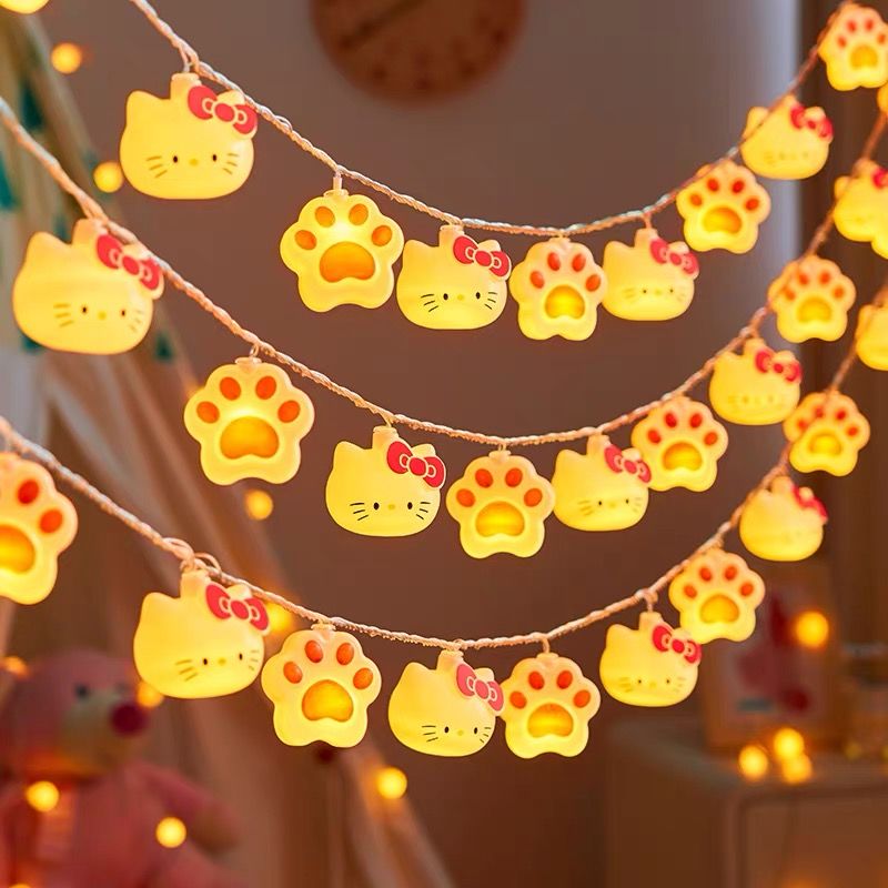 凯蒂猫灯串可爱卡通造型h