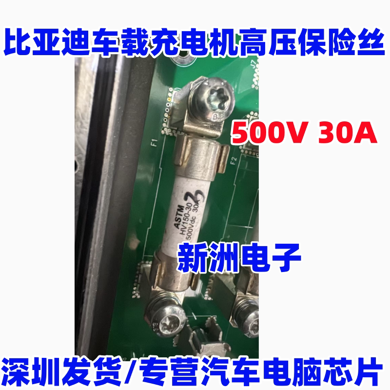 500V 30A 适用比亚迪车载充电机高压保险丝 新能源保险管无需焊接