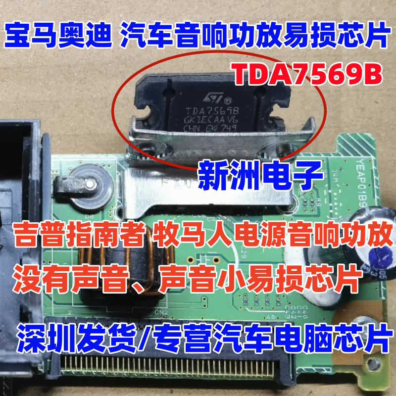 TDA7569B 适用宝马奥迪 吉普指南者 牧马人 汽车音响功放易损芯片