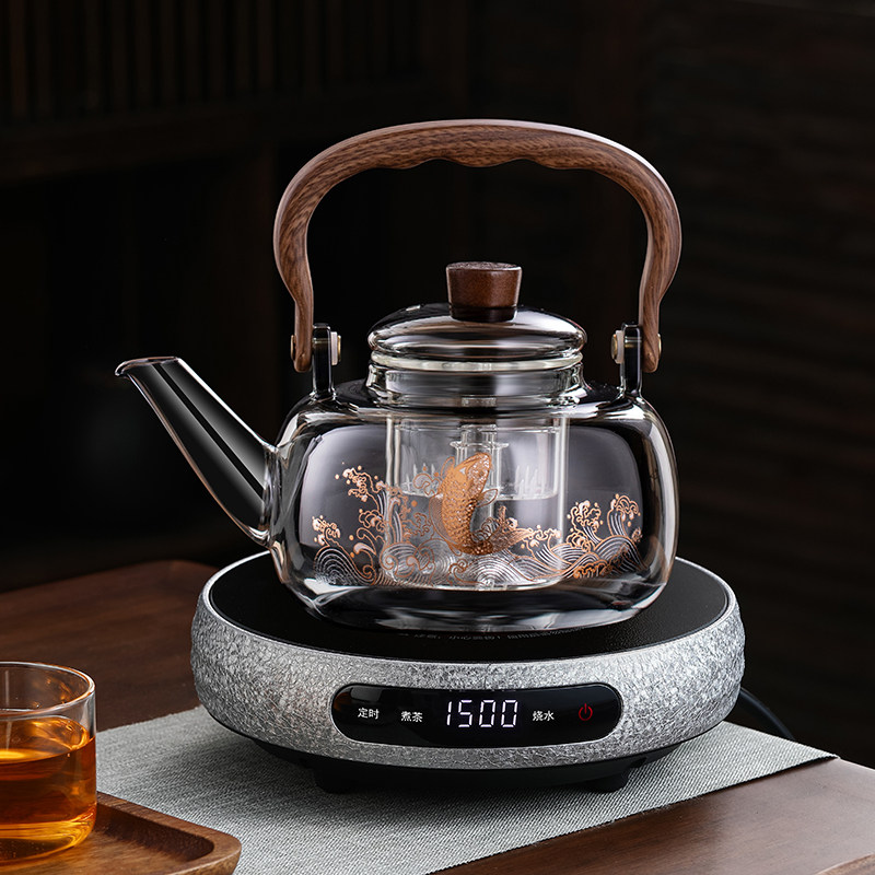 电陶炉煮茶壶家用2025新款耐高温提梁烧水煮茶器围炉家用茶具套装,餐饮具,茶壶,淘宝优惠券,粉丝福利购,淘宝优惠卷