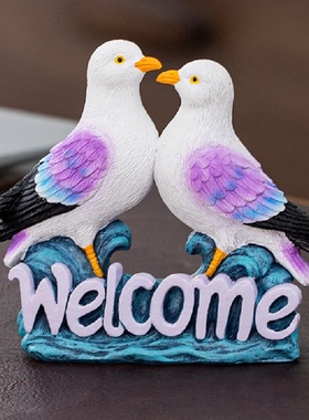 地中海海洋风格海鸥海鸟装饰摆件