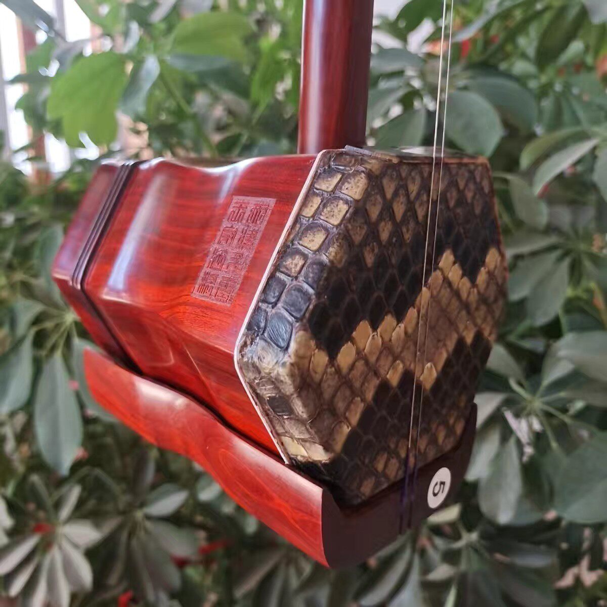 小叶紫檀二胡 专业演奏级非洲紫檀二胡 二胡乐器 手工蒙皮脊背皮