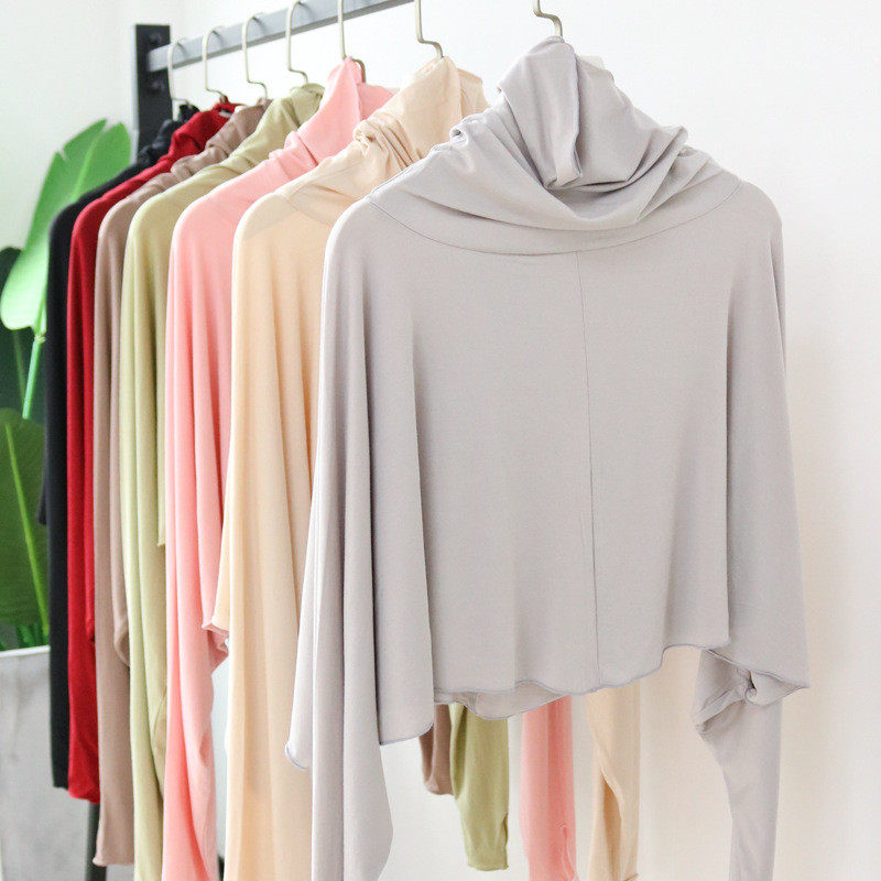 唐格 真丝莫代尔防晒披肩女夏长袖开车披风围脖骑车面罩桑蚕丝