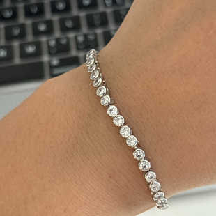 高级感高碳钻手链ins小众设计女纯银原创简约轻奢潮满钻闺蜜女生