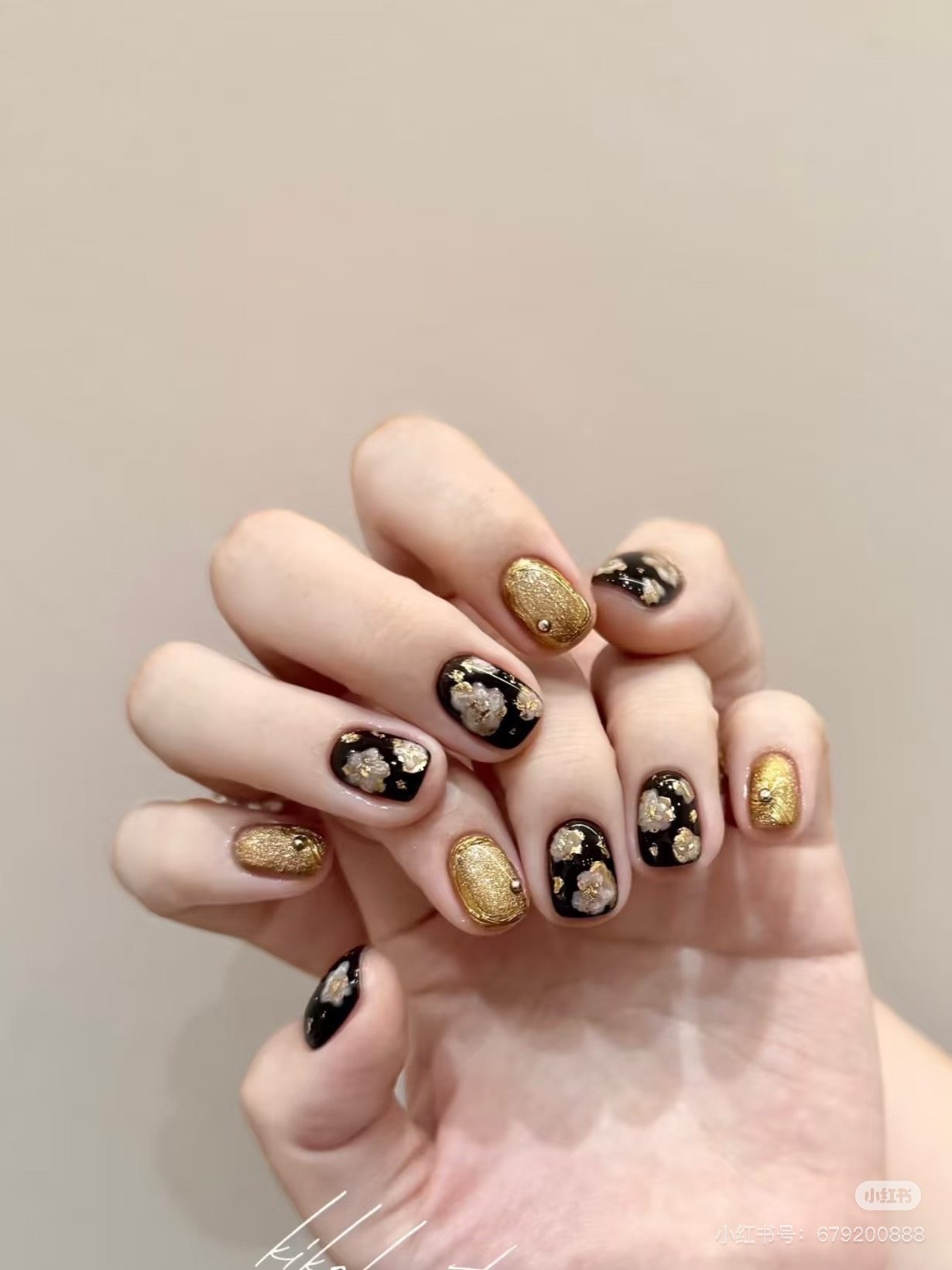 纯手工手绘鎏金复古艺术晕染小花纯手工穿戴甲,彩妆/香水/美妆工具,穿戴甲/甲片,淘宝优惠券,粉丝福利购,淘宝优惠卷