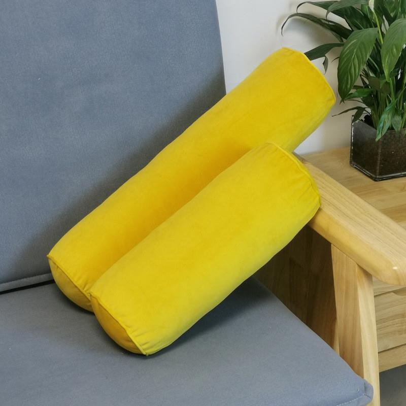 金丝绒护颈枕颈椎枕圆柱抱枕糖果枕睡觉夹腿枕美容床枕垫脚脚枕