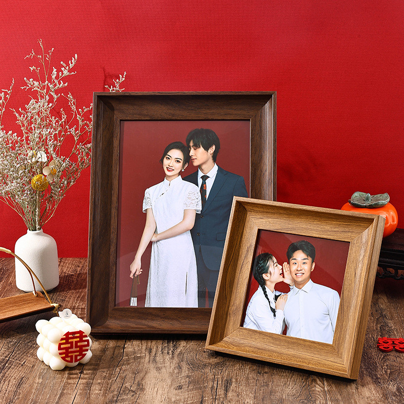 美式简约相框摆台678寸结婚照书法摆件4影楼婚纱照挂墙画框