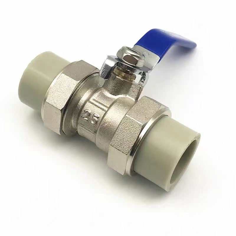 双活接铜球阀  20-110 灰色水暖管件热熔铜阀门