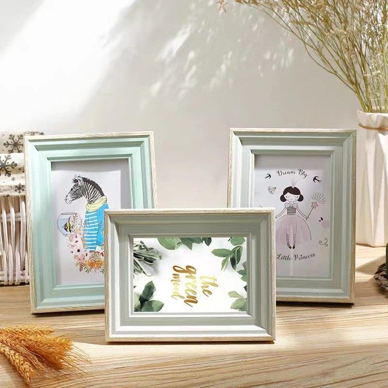 新款文艺小清新相框摆台567寸8 10寸4唇印照片挂墙相框婚纱照