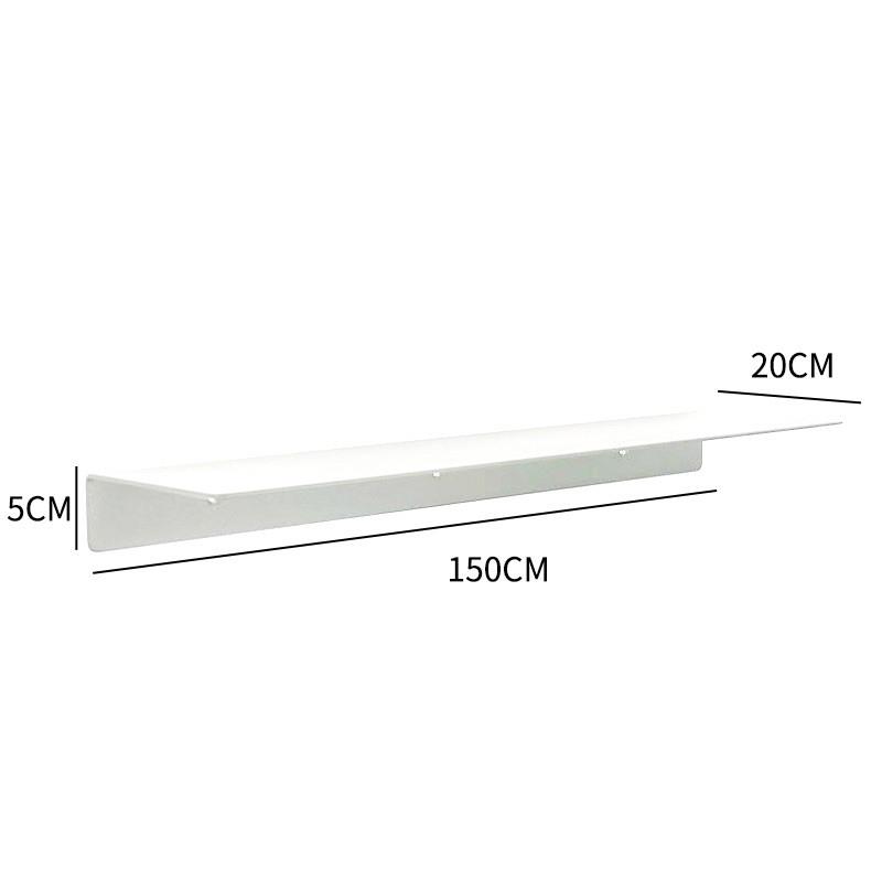 简约壁挂层板书架装饰美甲化妆品铁艺白色一字金属隔板墙上置物架