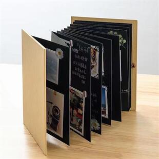 手风琴折叠小相册本空白本子牛皮纸成长纪念册七夕礼物送男友