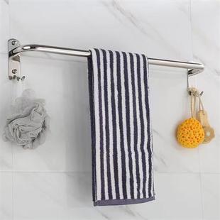 免打孔毛巾架不锈钢单杆面巾架浴室毛巾杆挂架厕所卫生间置物架子