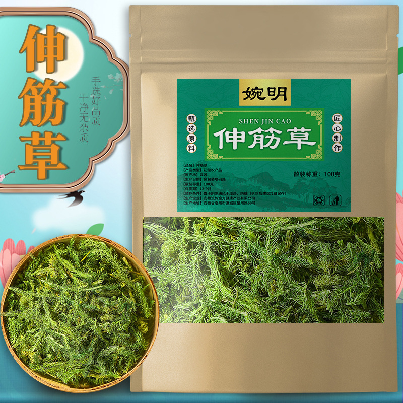 中药材伸筋草马尾生筋草筋骨草舒筋草石松狮子草益智仁远志三宝汤