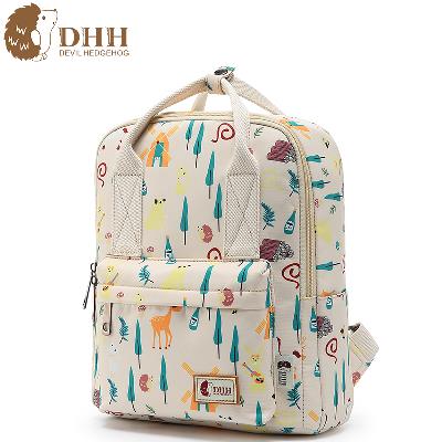 DHHÈÕº«¼òÔ¼¸Û·çÇåÐÂÓ¡»¨Å£½ò·«²¼±³°üË«¼ç°üŮѧÉúÊé°ü°Ù´îÅ®°ü