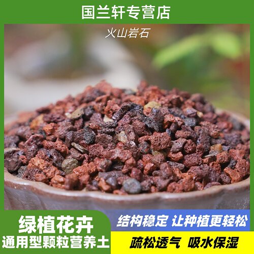 火山岩红颗粒营养土兰花蝴蝶兰君子兰铺面配料垫底鱼缸水族箱造景