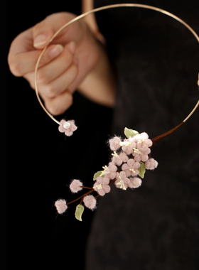 复古新中式花朵璎珞锁骨链女款