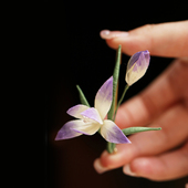 紫色清冷感国风中式 兰花汉服仙美配饰胸针复古旗袍配饰胸花日常款