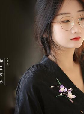 礼物兰花小众设计紫色高级感绒花胸针装饰汉服配饰品秋冬百搭大衣