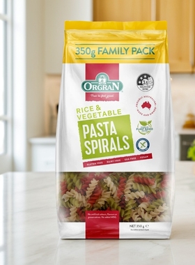 orgran无麸质大米蔬菜螺旋意大利面无小麦素食 gluten free pasta