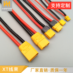 艾迈斯 Amass XT30 XT60 XT90 航模 镀金 插头带线公头带线母头