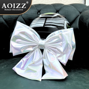 AOIZZ头盔蝴蝶结摩托车电动车装饰配件配饰装饰物滑雪头盔装饰品