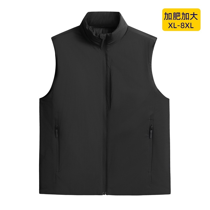 男士大码秋冬新款胖人装外传内搭立领马甲轻量化聚酰亚胺PI棉背心