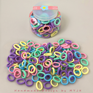 儿童拇指发圈高弹力彩色毛巾圈不伤发宝宝弹力耐用头绳扎头发皮筋